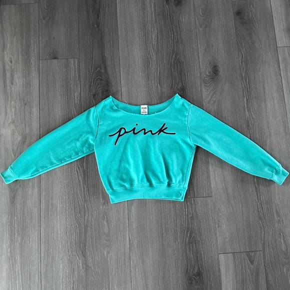 PINK Victoria's Secret Teal Sweatshirt - Picture 2 of 3